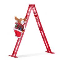 Automates Automate musical de Noël Mr Christmas (modèle de table) - Automate renne sur une échelle