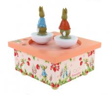 Boîtes à musique avec animaux Boîte à musique animée Trousselier sur le thème de Pierre lapin de Beatrix Potter - La flûte enchantée de W. A. Mozart