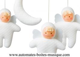 Doudous et mobiles musicaux Mobile musical animé Trousselier avec animaux : mobile musical animé avec anges.