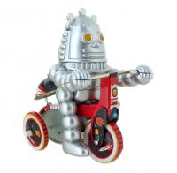 Jouets mécaniques en métal, tôle ou fer blanc non disponibles Robot mécanique en métal, tôle et fer blanc : robot mécanique en métal "Robot au tricycle"