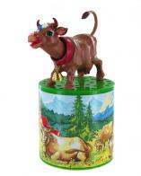 Boîtes à meuh, boîtes à vache et autres boîtes à son traditionnelles Boîte à meuh ou boîte à vache traditionnelle : boîte à meuh avec vache en résine à la tête mobile