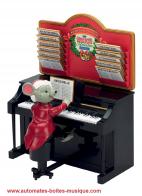 Automates Automate musicien de Noël Mr Christmas : automate souris pianiste sur un piano droit