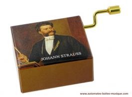 Boîtes à musique à manivelle en carton illustré Boîte à musique à manivelle de luxe "Grands compositeurs" : boîte à musique à manivelle "Strauss"