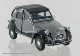 Modèles réduits de voitures françaises Modèle réduit de voiture Citroën : voiture Citroën grise modèle 2CV 6 Charleston
