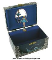 Boîtes à bijoux musicales avec ballerines Boîte à bijoux musicale en bois : boîte à bijoux avec ballerine dansante (mélodie : La flûte enchantée)
