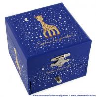 Boîtes à bijoux musicales avec animaux Boîte à bijoux musicale Trousselier phosphorescente avec Sophie la girafe dansante - La valse d'Amélie Poulain