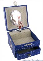 Boîtes à bijoux musicales avec animaux Boîte à bijoux musicale Trousselier phosphorescente avec Sophie la girafe dansante - La valse d'Amélie Poulain