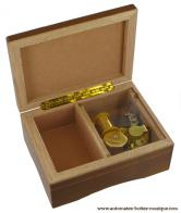Boîtes à bijoux musicales avec photo Boîte à bijoux musicale en bois avec photo imprimée: boîte à bijoux musicale avec enfant cueillant des fleurs