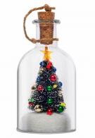 Boîtes à musique de Noël Boîte à musique de Noël Mr Christmas en forme de bouteille avec sapin illuminé (petite taille)