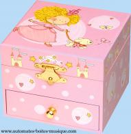 Boîtes à bijoux musicales avec princesse Boîte à bijoux musicale Trousselier : boîte Trousselier avec petite princesse