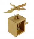 Automate à musique en bois avec manivelle et mécanisme musical de 18 notes - Le ptérosaure en plein vol