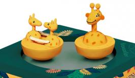 Boîtes à musique avec animaux Boîte à musique animée Trousselier en bois: boîte à musique avec girafes