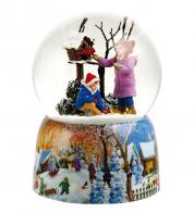 Boules à neige musicales de Noël disponibles sur commande (nous contacter) Boule à neige musicale de Noël: boule à neige avec abri pour oiseaux, enfants et cardinal.