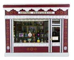 Boîtes à musique artisanales Boîte à musique veilleuse: boîte à musique en forme de boutique miniature "Artisan parfumeur"