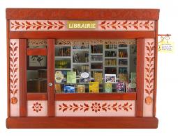 Boîtes à musique artisanales Boîte à musique veilleuse: boîte à musique en forme de boutique miniature "Librairie"