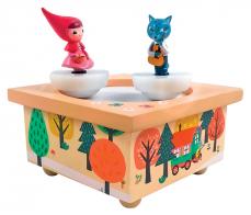 Boîtes à musique avec animaux Boîte à musique animée Trousselier: boîte à musique avec le petit chaperon rouge et le loup