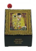 Boîtes à musique à manivelle en carton illustré Boîte à musique à manivelle de 18 notes dans une boîte en carton - Le baiser (Gustav Klimt) - Le beau Danube bleu