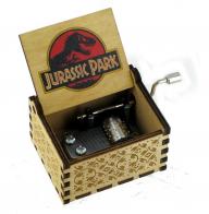 Boîtes à musique à manivelle en bois Boîte à musique à manivelle en bois sculpté et gravé:- Jurassic Park - Thème principal
