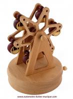 Boîtes à musique animées haut de gamme en bois Boîte à musique animée en bois massif pour enfant: boîte à musique "Grande roue"