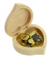 Petites boîtes à musique en bois Boîte à musique en bois (hêtre massif) en forme de coeur - Le lac des cygnes (P. I. TchaÏkovski)