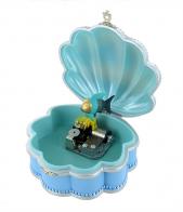 Boîtes à bijoux musicales avec animaux Boîte à bijoux musicale Trousselier en forme de coquillage avec poisson Arc-en-ciel - La Belle au bois dormant