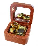 Petites boîtes à musique en bois Petite boîte à musique en bois avec portrait du pirate Davy Jones, miroir et mécanisme musical de 18 notes - Thème de Davy Jones