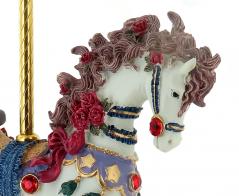 Chevaux de carrousel Boîte à musique en forme de cheval miniature de carrousel - Chanson du toréador (Carmen)