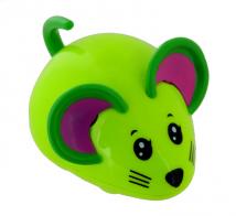 Petits automates mécaniques Souris automate mécanique marcheuse - Couleur verte - Souris roulante et bougeant la queue