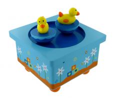 Boîtes à musique avec animaux Boîte à musique animée en bois avec canards dansants - Le lac des cygnes (P. I. Tchaïkovski)