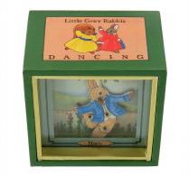 Boîtes à musique avec animaux Mini boîte à musique animée Trousselier "Little grey rabbit" - Hare - Rhapsodie sur un thème de Paganini
