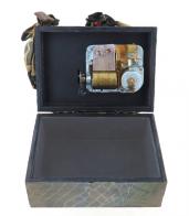 Automates anciens des 19 et 20 èmes siècles Petit automate musical traditionnel avec boîte à bijoux de la maison Azaghal - Automate "Mmâ, l'elfe des bois"