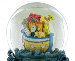Boules à neige musicales classiques Boule à neige musicale animée avec globe en verre et arche de Noé - Sur les vagues (Juventino Rosas)