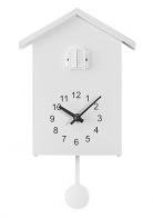 Pendules à coucou pour enfants Pendule à coucou murale à quartz - Pendule à coucou blanche pour enfant avec aiguilles noires