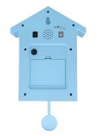 Pendules à coucou pour enfants Pendule à coucou murale à quartz - Pendule à coucou bleue pour enfant avec aiguilles roses