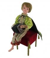 Automates anciens des 19 et 20 &egrave;mes si&egrave;cles Automate musical de salon en biscuit de porcelaine par Michel Marcu - Le jeune accord&eacute;oniste