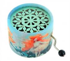 Bo&icirc;tes &agrave; musique &agrave; manivelle rondes en carton Bo&icirc;te &agrave; musique / bo&icirc;te musicale &agrave; manivelle en carton illustr&eacute; - Bella ciao (traditionnel)