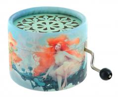 Bo&icirc;tes &agrave; musique &agrave; manivelle rondes en carton Bo&icirc;te &agrave; musique / bo&icirc;te musicale &agrave; manivelle en carton illustr&eacute; - Bella ciao (traditionnel)