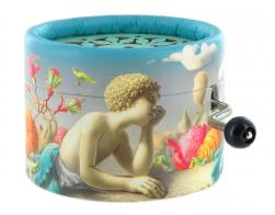 Bo&icirc;tes &agrave; musique &agrave; manivelle rondes en carton Bo&icirc;te &agrave; musique / bo&icirc;te musicale &agrave; manivelle en carton illustr&eacute; - Savez-vous planter les choux?