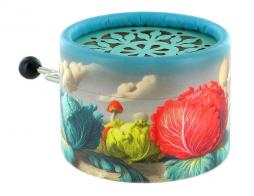 Bo&icirc;tes &agrave; musique &agrave; manivelle rondes en carton Bo&icirc;te &agrave; musique / bo&icirc;te musicale &agrave; manivelle en carton illustr&eacute; - Savez-vous planter les choux?