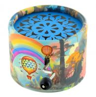 Bo&icirc;tes &agrave; musique &agrave; manivelle rondes en carton Bo&icirc;te &agrave; musique / bo&icirc;te musicale &agrave; manivelle en carton illustr&eacute; - Over the rainbow - Le magicien d'Oz