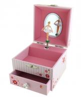 Bo&icirc;tes &agrave; bijoux musicales avec ballerines Bo&icirc;te &agrave; bijoux musicale Trousselier en bois avec ballerine dansante - Clair de lune (Claude Debussy)