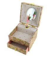 Bo&icirc;tes &agrave; bijoux musicales avec f&eacute;es Bo&icirc;te &agrave; bijoux musicale Trousselier en bois avec f&eacute;e dansante - Clair de lune (Claude Debussy)