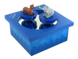 Bo&icirc;tes &agrave; musique avec animaux Bo&icirc;te &agrave; musique anim&eacute;e en bois Trousselier avec ours et faon - Nocturne de Paul Mauriat