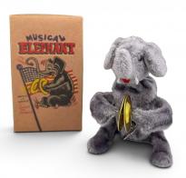 Animaux automates musicaux Petit jouet m&eacute;canique / petit automate avec m&eacute;canisme &agrave; ressort - El&eacute;phant en peluche avec cymbales