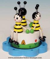 Boîtes à musique avec animaux Jouet musical en bois : jouet musical abeilles