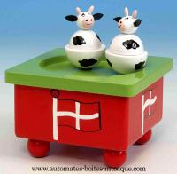 Boîtes à musique touristiques Boîte à musique touristique pour enfants : boîte à musique avec vaches danoises