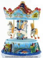 Boîtes à musique touristiques Carrousel musical miniature en polystone : carrousel musical parisien