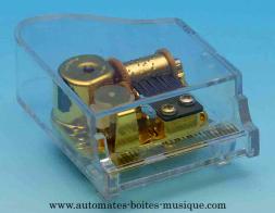 Instruments de musique miniature en plexiglas Instrument de musique miniature : boîte à musique piano à queue miniature en résine