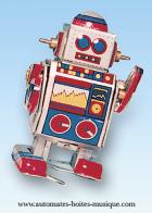 Jouets en métal, tôle ou fer blanc : robots mécaniques en métal Jouet mécanique en métal, tôle et fer blanc : jouet mécanique mini robot