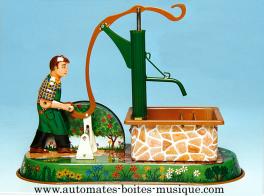 Jouets mécaniques en métal, tôle et fer blanc Jouet mécanique en métal, tôle et fer blanc : jouet mécanique pompe à eau